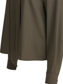 Self Portrait Twill Blouse With Bow Collar