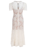 Self Portrait Lace And Tulle Midi Dress