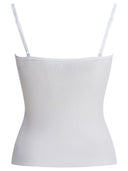 Self Portrait Ribbed Tank Top With Lace Neckline