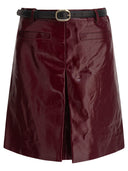 Self Portrait Leather Miniskirt