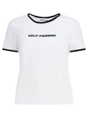 Self Portrait - T-shirt ras du cou avec logo brodé