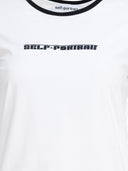 Self Portrait - T-shirt ras du cou avec logo brodé