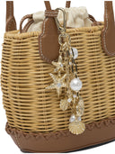 Self Portrait Shoulder Bag With Rattan Pendant