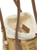 Self Portrait Shoulder Bag With Rattan Pendant