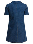 Self Portrait Denim Dress With Bow Detail