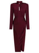 Self Portrait Satin Midi Dress