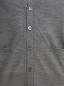 Thom Browne Classic V Neck Cardigan In Fine Merino Wool W/ 4 Bar Stripes
