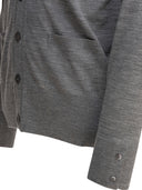 Thom Browne Classic V Neck Cardigan In Fine Merino Wool W/ 4 Bar Stripes