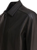 Vince Leather Jacket With Zipper