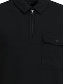 Vince Cotton Blend poloskjorte med glidelås