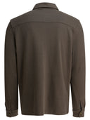Vince Cotton Suede Overshirt Jacket