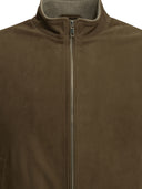 Altum gepolsterte Wildleder-Bomberjacke