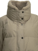 Kurze Daunenjacke von Brunello Cucinelli aus technischem Baumwolltaft