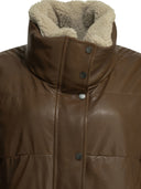 Brunello Cucinelli gepolsterte Shearling-Jacke