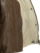 Brunello Cucinelli gepolsterte Shearling-Jacke