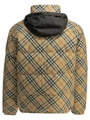 Burberry "Snowdon Check Reversible" Short Down Jacket