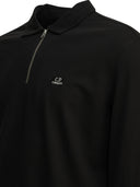C.P. Company Half Zip Polo Shirt With Logo
