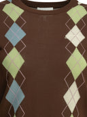 Ganni "Argyle" Crewneck Sweater