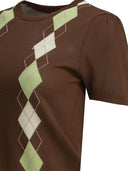 Ganni "Argyle" Crewneck Sweater