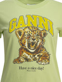 Ganni "Baby Tiger" Crewneck T Shirt