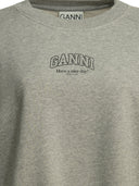 Ganni Crewneck Sweatshirt With Logo