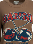 Ganni "Cherry" Crewneck Sweater