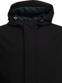 Herno Long Down Jacket In Stretch Twill