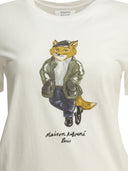 Maison Kitsuné „Weekend Fox“ T-Shirt mit Rundhalsausschnitt