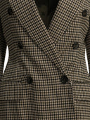 Max Mara Double Breasted Houndstooth Blazer