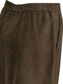 Max Mara S Suede Leather Midi Skirt