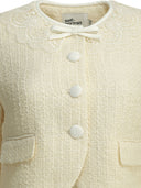 Self Portrait Bouclé Blazer With Lace Details