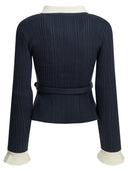 Self Portrait Woven Knit Cardigan