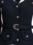 Self Portrait Woven Knit Cardigan