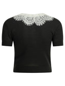 Self Portrait Sweater With Lace Collar