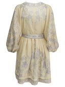 Zimmermann "Indra Plunge" Short Dress