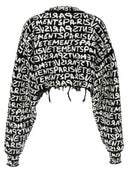 Vetements 'Vetements Paris Monogramm' beschnittener Pullover