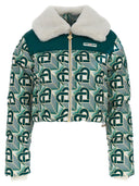 Casablanca 'Heart Monogramme' Cropped Down Jacket