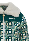 Casablanca 'Heart Monogramme' Cropped Down Jacket