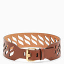Etro Brown Perforated Leather Belt