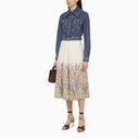 Etro Multicoloured Cotton Midi Skirt