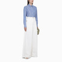 Pantalon de denim large et blanc étro