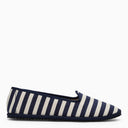Vi Bi Vene Zi A Blue And White Striped Ballerinas