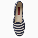 Vi Bi Vene Zi A Blue And White Striped Ballerinas