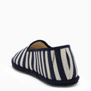 Vi Bi Vene Zi A Blue And White Striped Ballerinas