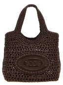 TOD 's Bolsa de compras de rafia pequeña