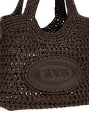 TOD 's Bolsa de compras de rafia pequeña