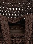 TOD 's Bolsa de compras de rafia pequeña