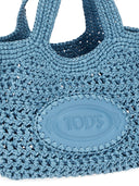 TOD 's Bolsa de compras de rafia pequeña