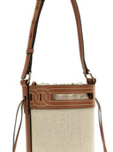 TOD 's Bolsa de cubo de lienzo de cuero