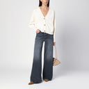 Loulou Studio Grey Wool und Cashmere Zansibar Cardigan